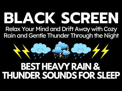 Relax Your Mind and Drift Away with Cozy Rain and Gentle Thunder Through the Night | No Ads
