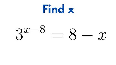 Lambert W Function | Math Olympiad | FIND x=?