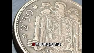 🇪🇸. Rare 1953 Spain 250 Pesetas Coin Explained💰#SpainCoin #250Pesetas #RareCoins #CoinCollector 