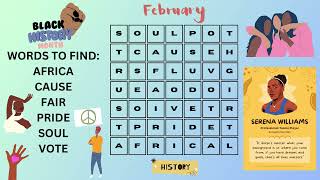 CELEBRATE BLACK HISTORY MONTH WORD SEARCH