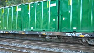 CSX #8516 & #8518 (SD50-2's) Pull New Garbage Hoppers, Passing Septa, Woodbourne PA