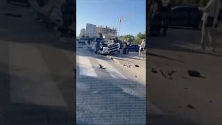 📛 ДТП з поліцією: авто перекинулось прямо на дорозі!