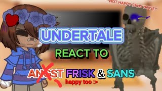 UNDERTALE REACT to SANS and FRISK // little lazy🥲 // mY Au// a bit canon? // description please 😔 //