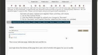 Step 1 Website - Edit The Home Page From The Back End
