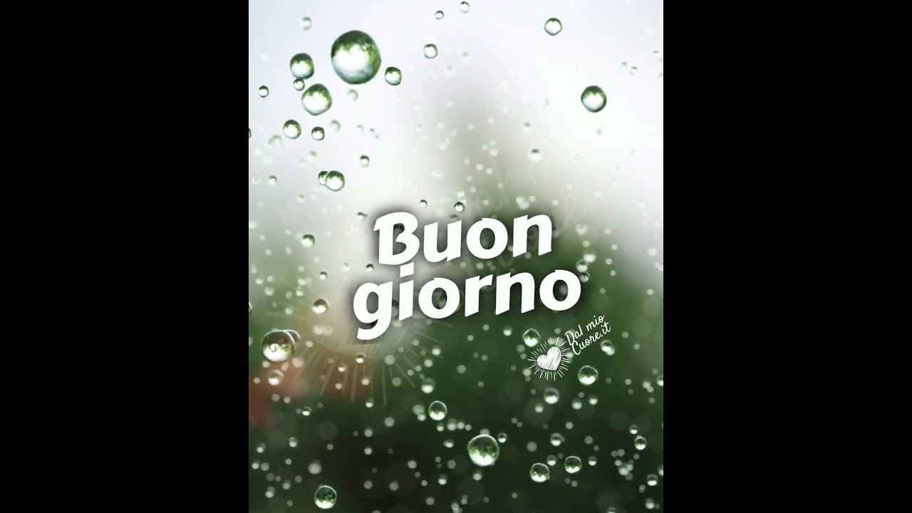 Buongiorno, oggi pioggia 