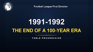 THE END OF A 100-YEAR ERA | Premier League 1991-1992 | Table Progression & Title Race