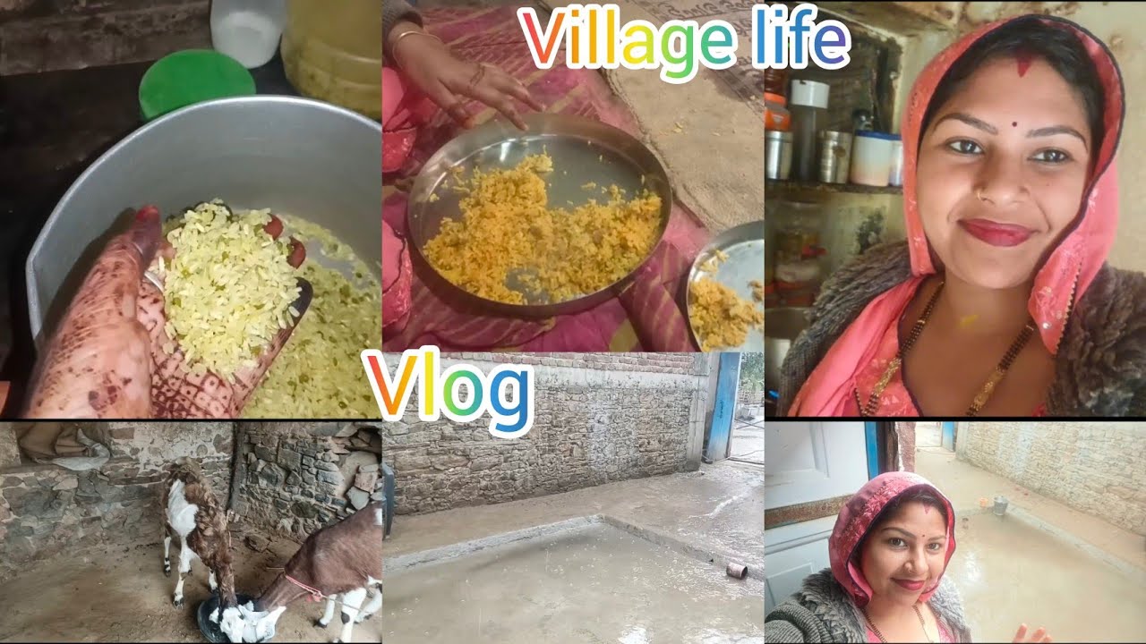 आज हुआ बारिश || मैंने बनाई खाने में खिचड़ी.  #vlog #villagevlog @anjalikumawatvlog 
