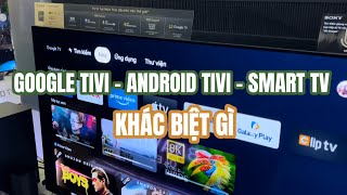 Google Tv là gì khác với Android Tivi và Smart tv nhiều không