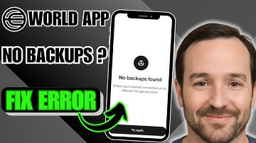 How To Fix “No Backups Found” Error in World App - Restore Account Backup (GUIDE!)