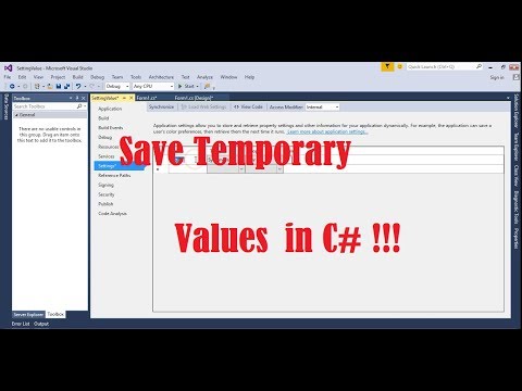 Save and Read Settings with Properties.Settings.Default in C#