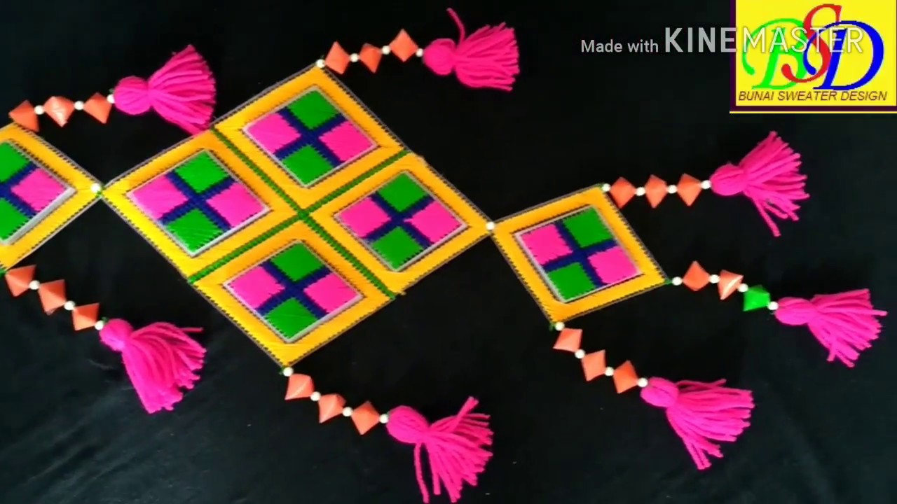 A New Wall Hanging Plastic Canvas Home Decoration Design with Woolen