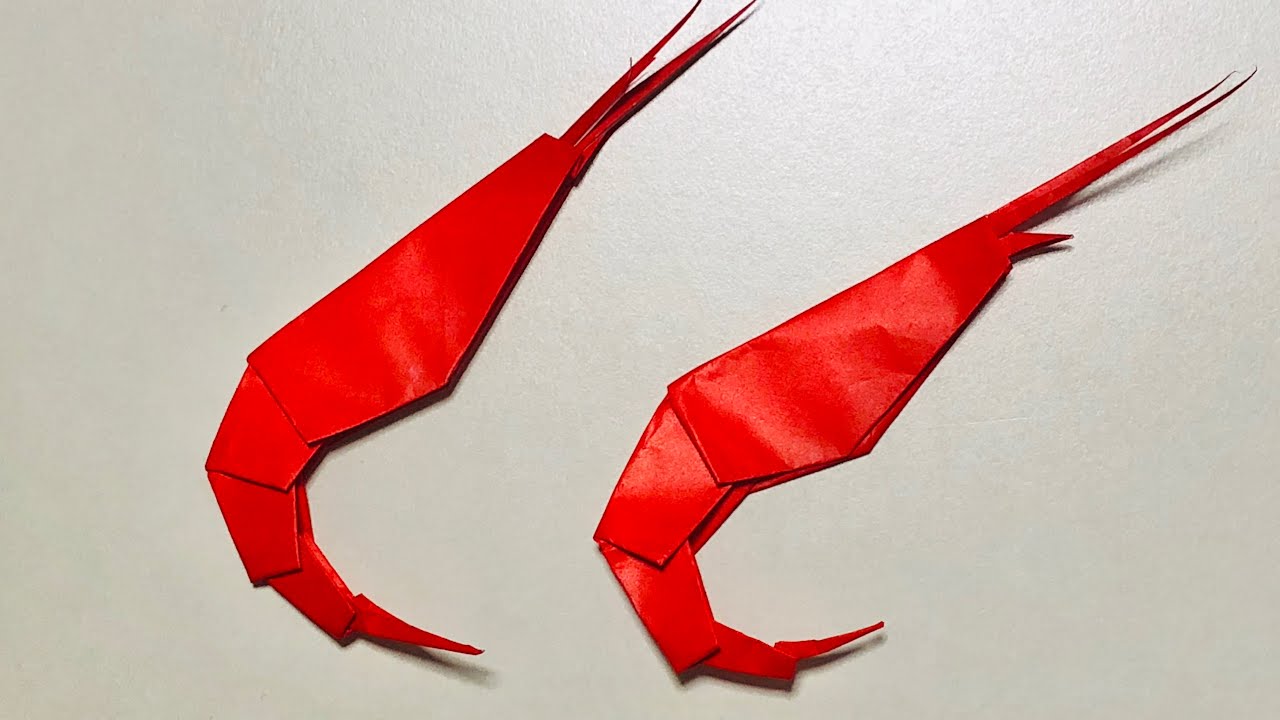 魚の折り紙 エビの折り方 Fish Origami How To Fold Shrimp Youtube