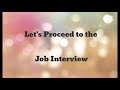 Work Immersion (Job Interview)