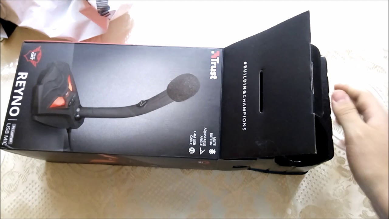 Microfon gaming Trust GXT 211 Reyno - UNBOXING & TEST gaming logo