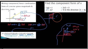 HPC 6.3.9,  Finding component form of a vector given direction and magnitude