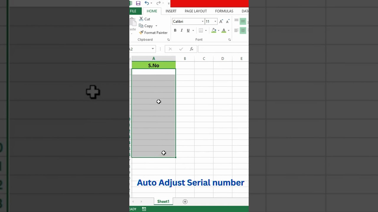 Auto Adjust Serial number