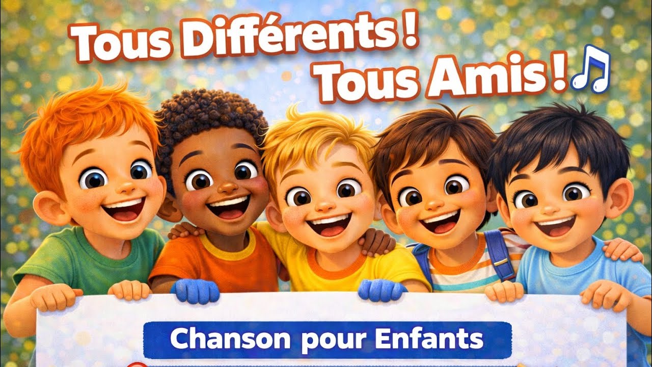 Tous Différents ! Tous Amis ! 🎶 | Chanson pour Enfants |Amitié, Tolérance, Respect