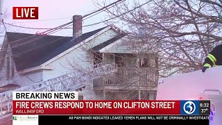 BREAKING: Crews respond to house fire in Wallingford