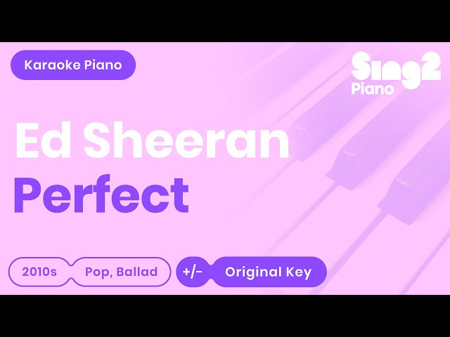 Ed Sheeran - Perfect (Piano Karaoke) class=