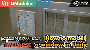 3D Modeling in Unity - Timelapse of How to model a Window in Unity with UModeler