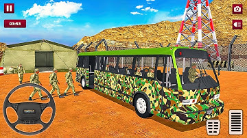 Army Bus Driver US Soldier Transport Duty - Offroad Bus Driving - Android GamePlay