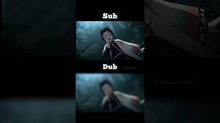 shinobu  Sub vs Dub - demon Slayer #anime #demonslayer #meme