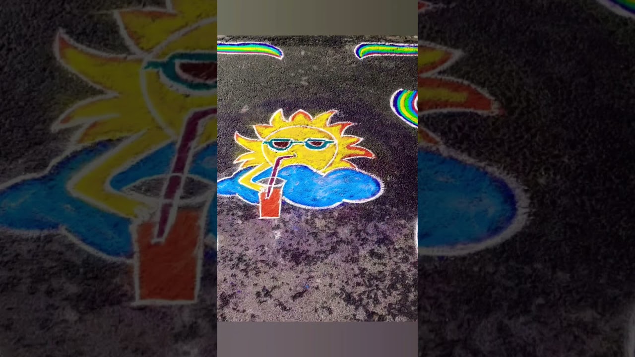 #sun rangoli #stylish rangoli #sankranthi muggulu #new rangoli #rangoli designs #muggulu #rangoli