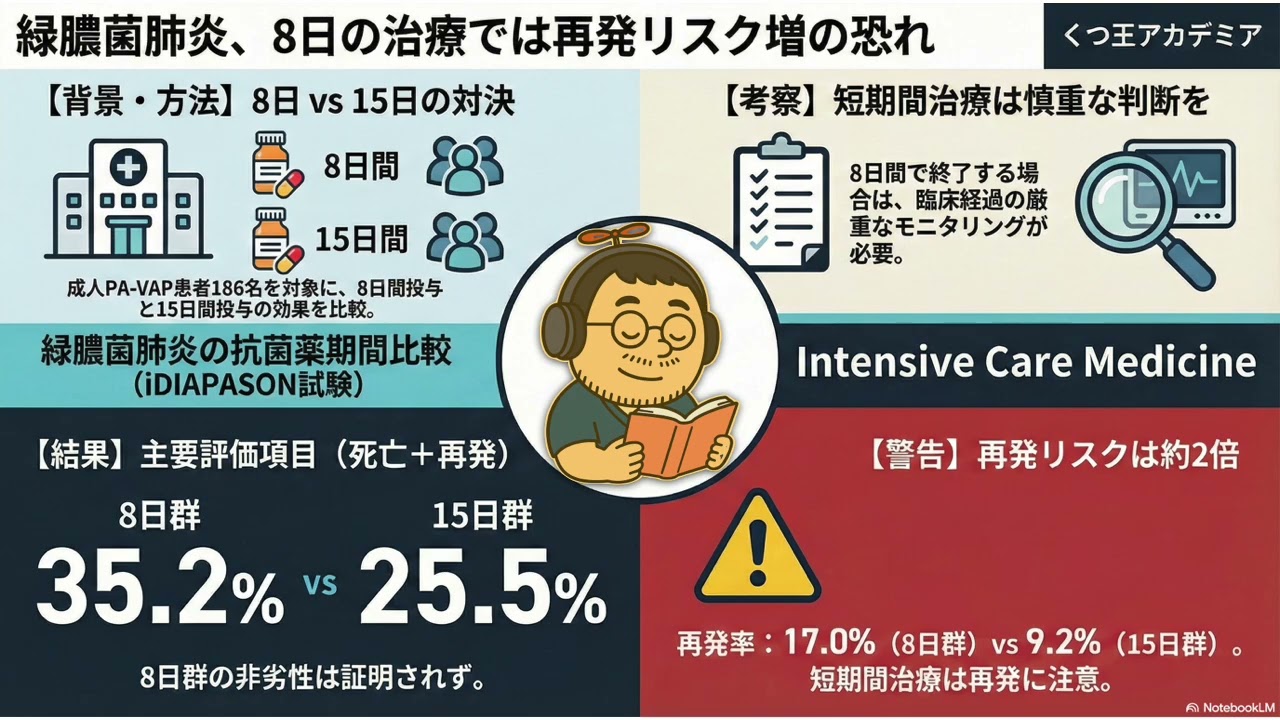 For medical professionals, audio only] 8-day antibiotic treatment