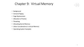 CS303 Operating Systems: Chapter 9, lecture 1 - Introduction to Virtual Memory.