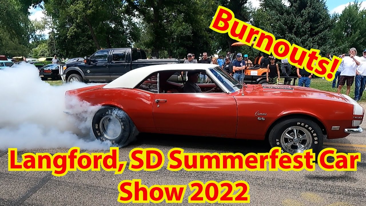 2022 Langford, SD Summerfest car show and the traditional burnouts