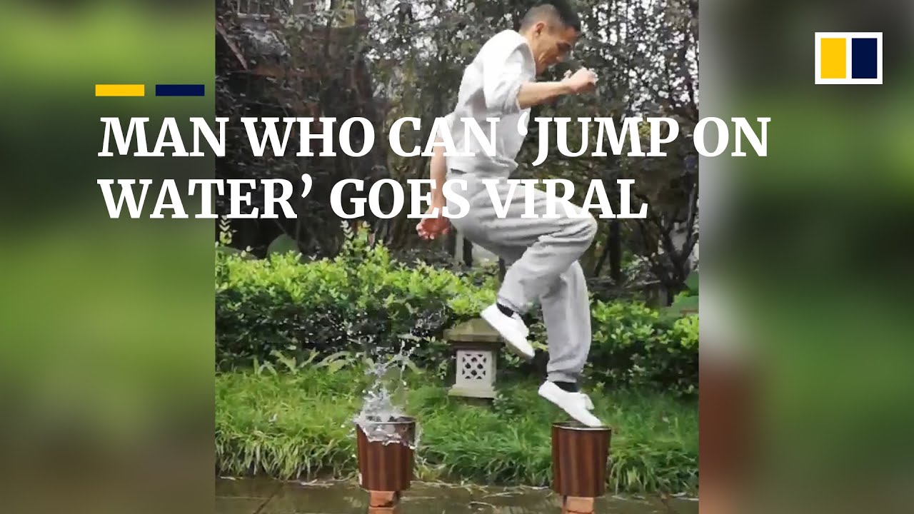 Chinese man who can ‘jump on water’ goes viral