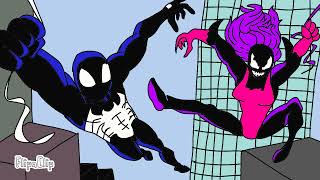 Symbiote Spiderman & Agony Web Swinging