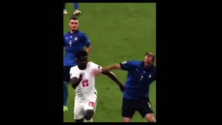 Chiellini Pulls Saka Down