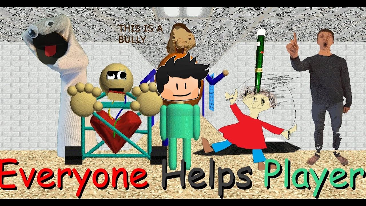 Baldi's Basics, but Everyone Helps me! - YouTube