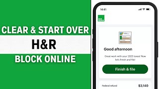 How To Clear And Start Over In H&R Block Online 2024 | H&R Block Guide