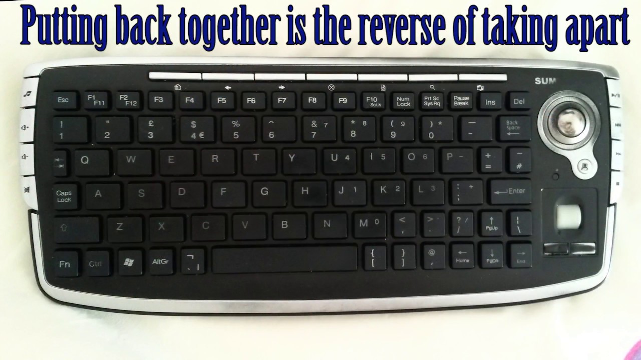 Sumvision Rio Wireless keyboard with trackball SumVision Rio dismantle and fix - YouTube