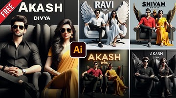 Viral Couple Chair Name 3D Photo editing tutorial||bing image creator|| Bing Ai #editing #bing