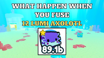 What Happens When You Fuse 12 Lumi Axolotl | Pet Simulator X | Roblox