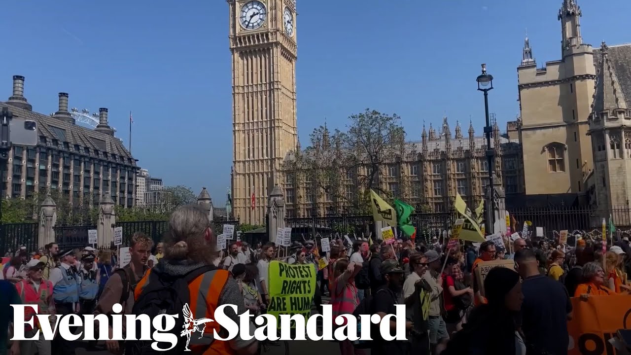 Demonstrators criticise ‘authoritarian’ new protest laws
