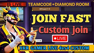 FREE FIRE LIVE CUSTOM  | CS 4v4 &amp; 6v6 OP ROOM 😱 | GIVEAWAY+ID REACTION | CUSTOM ROOM