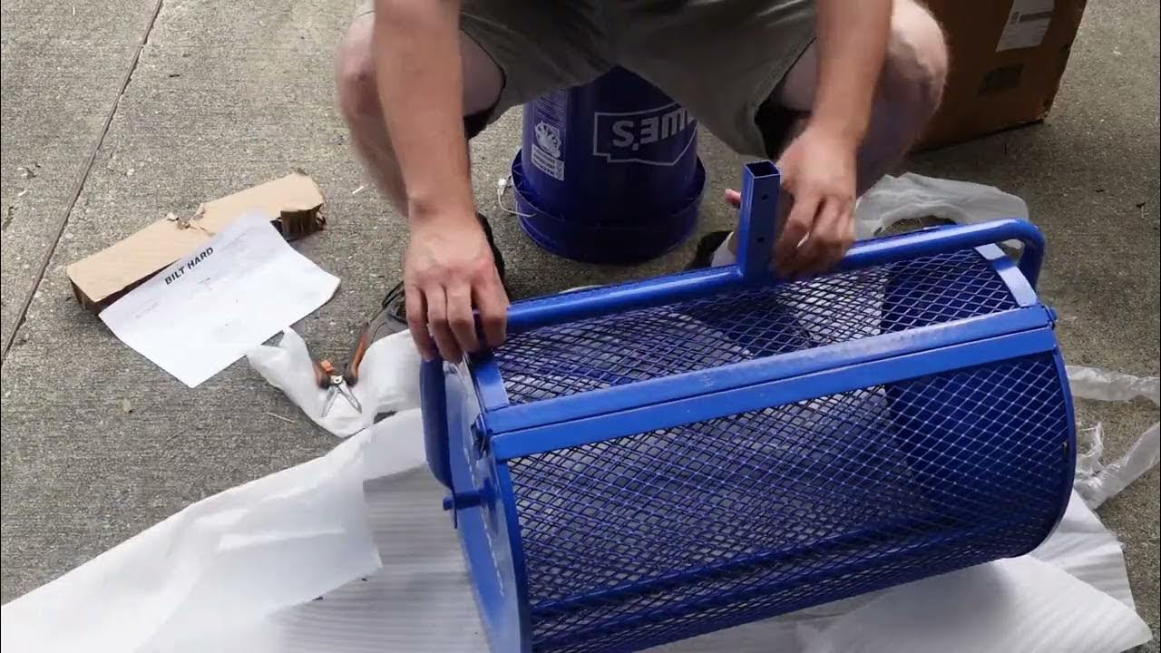 Compost/ peat moss spreader top dressing roller YouTube