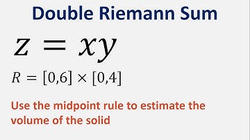 Volume of solid that lies below surface z=xy and above rectangle R=[(0,6)x(0,4) using midpoint rule