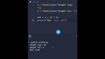 Build a BMI Calculator in Python in 60 Seconds! 🧮🐍
