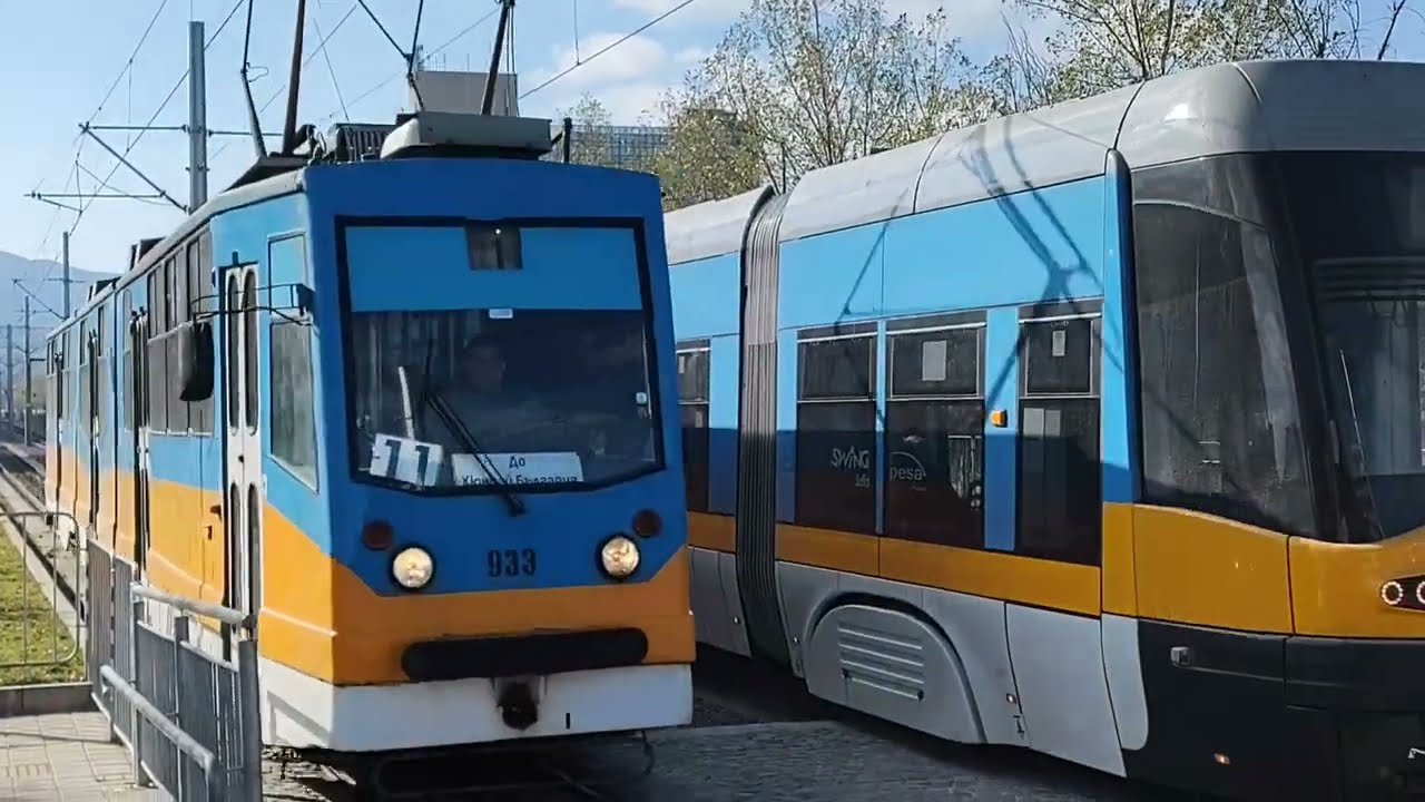 Bulgaria, Sofia Tram line 11 ride on T8M-900 F