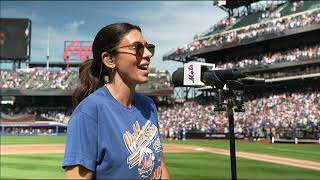Jamie-Lynn Sigler Sings National Anthem