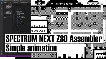 Redeveloping Caverns ZX81 game using Z80 assembler - first animation