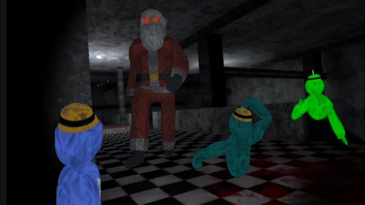 I escaped evil Santa from level 20 (big scary)￼ 