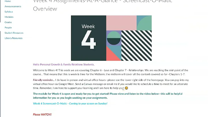 CFS112 Week 4 Overview   Spring 2022