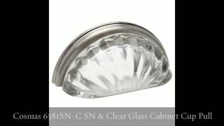 Cosmas Clear Glass Cabinet Cup Pulls