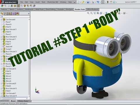 TUTORIAL SOLIDWORK MINION #STEP1